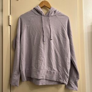 Plain Lavender Sweatshirt Hoodie S-M Crop No‎ tag